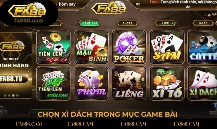 chon xi dach trong muc game bai Chọn xì dách trong mục game bài
